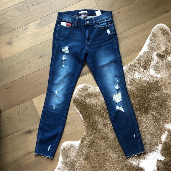NWOT Tommy Hilfiger Distressed Denim Legging - Picture 2 of 8